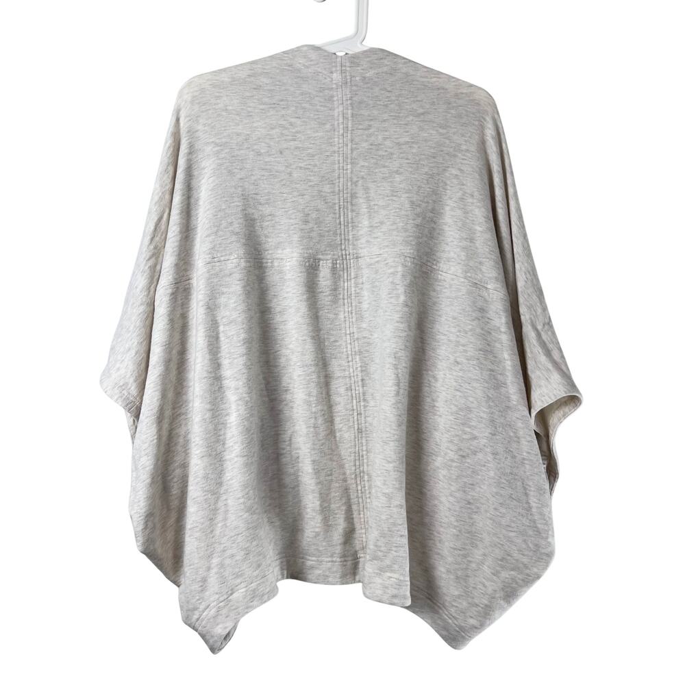Athleta Cocoon Cardigan Wrap Sweater Womens XS Beige Oatmeal Open Front Pockets - Picture 2 of 5